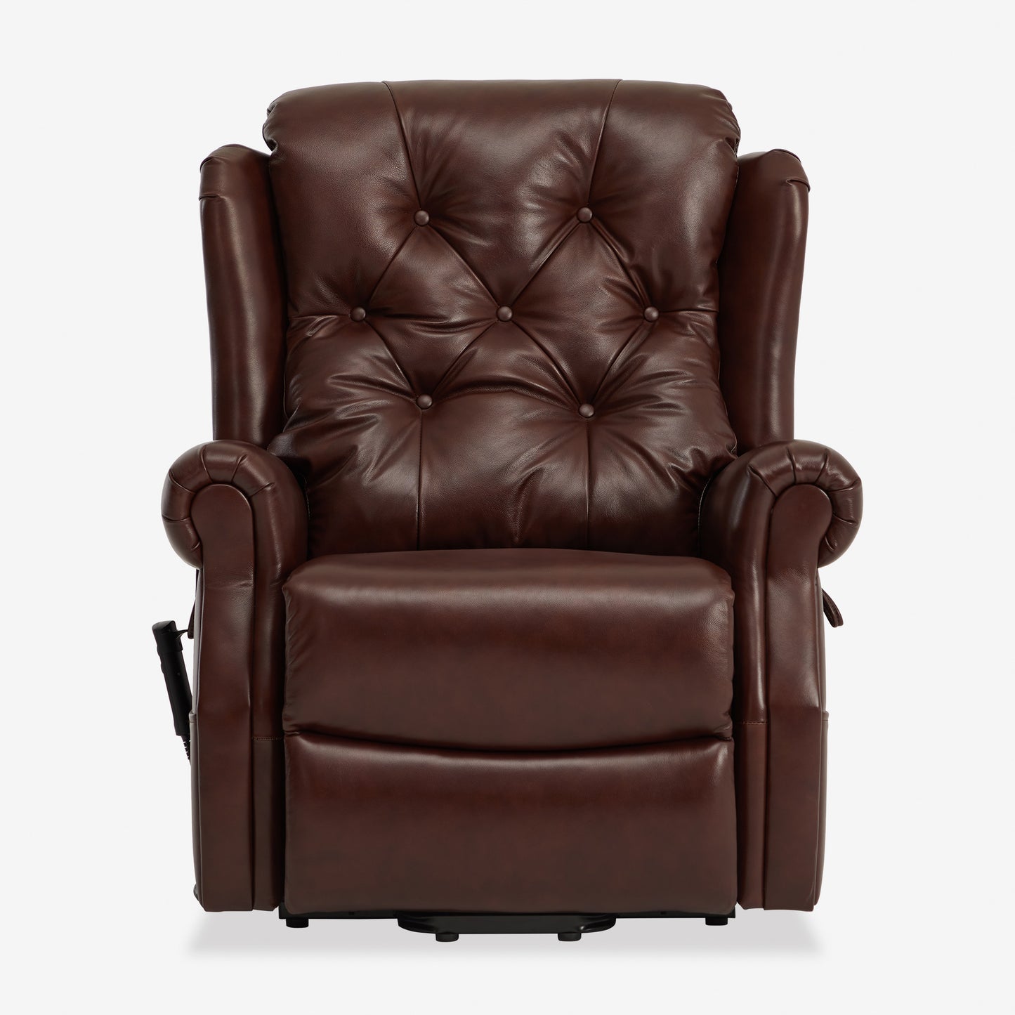 Real Leather Lift Recliner With Lay Flat And Heating Massage