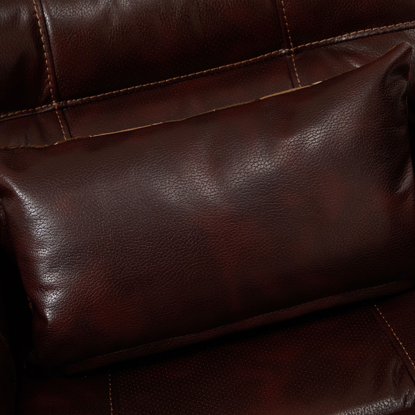 9206 Power Lift Lay Flat Recliner With Pull-Out Cup Holder(Large, Faux Leather Red Brown)
