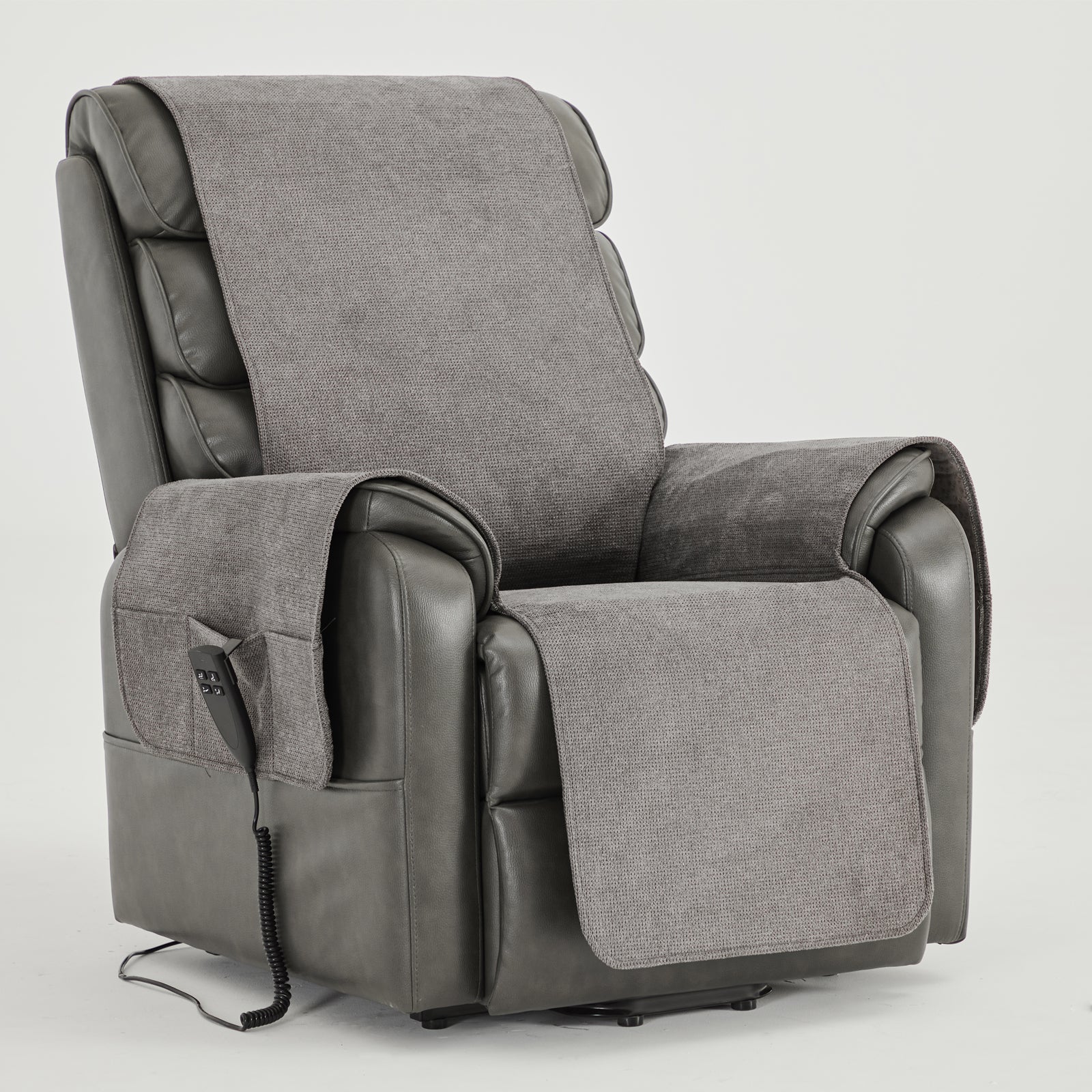 Non-slip Recliner Cover For Leather Recliner (Brown/Gray/Red/White/Light Blue)