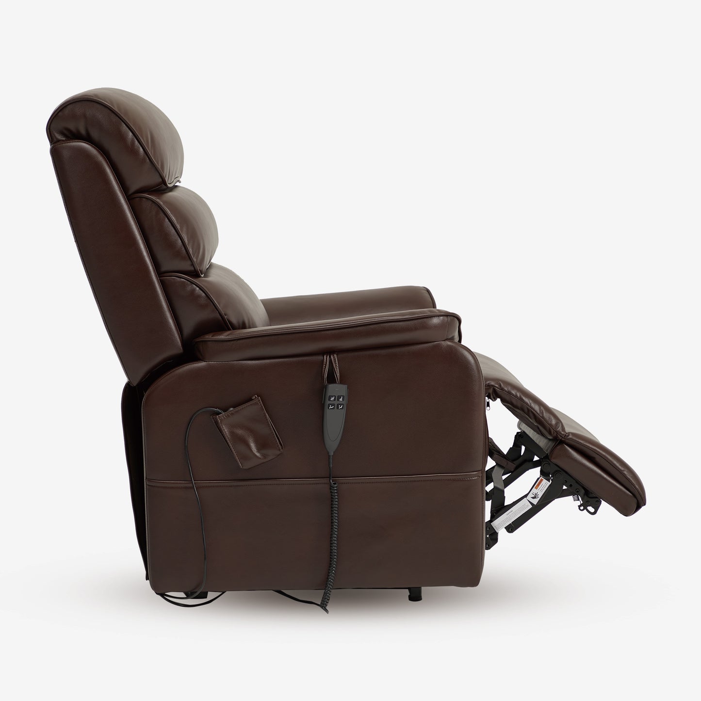9188E Power Lift Recliner(Large, Faux Leather Brown)