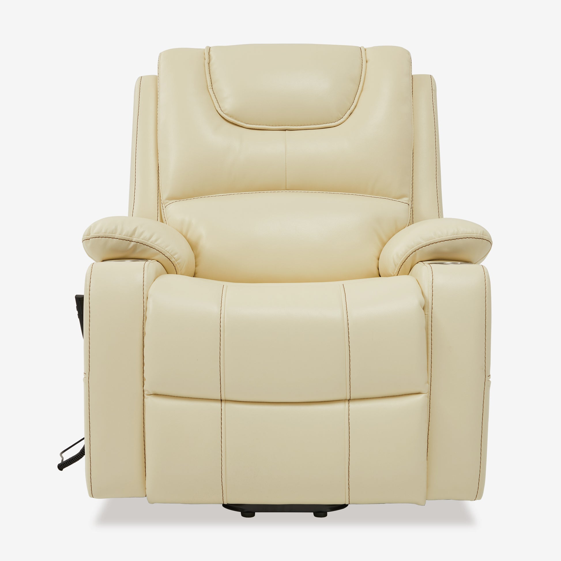 Full Flat Recliner With Heating Massage And Cup Holder
