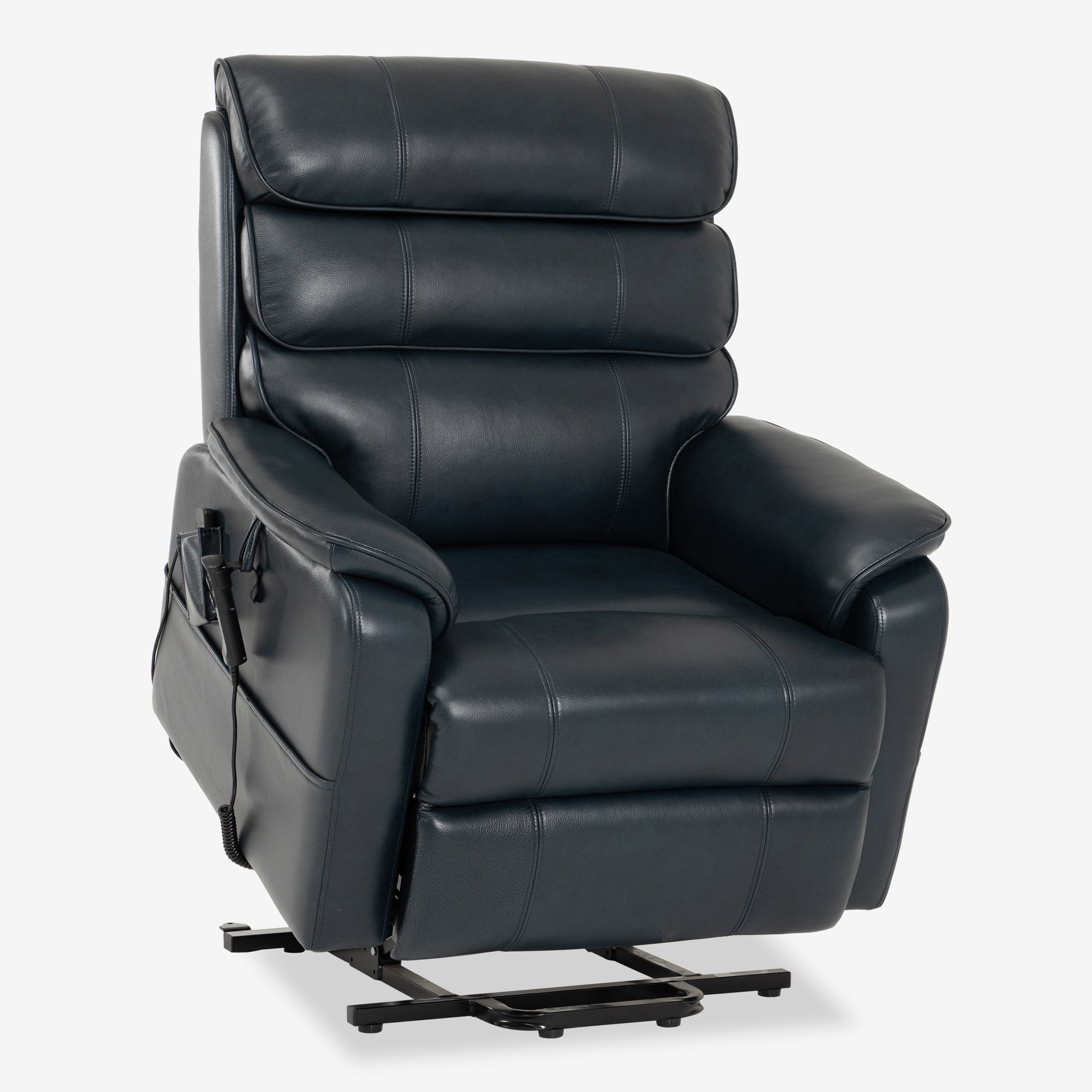 Real Leather Lift Chair With Heat And Massage Up to 400 lbs