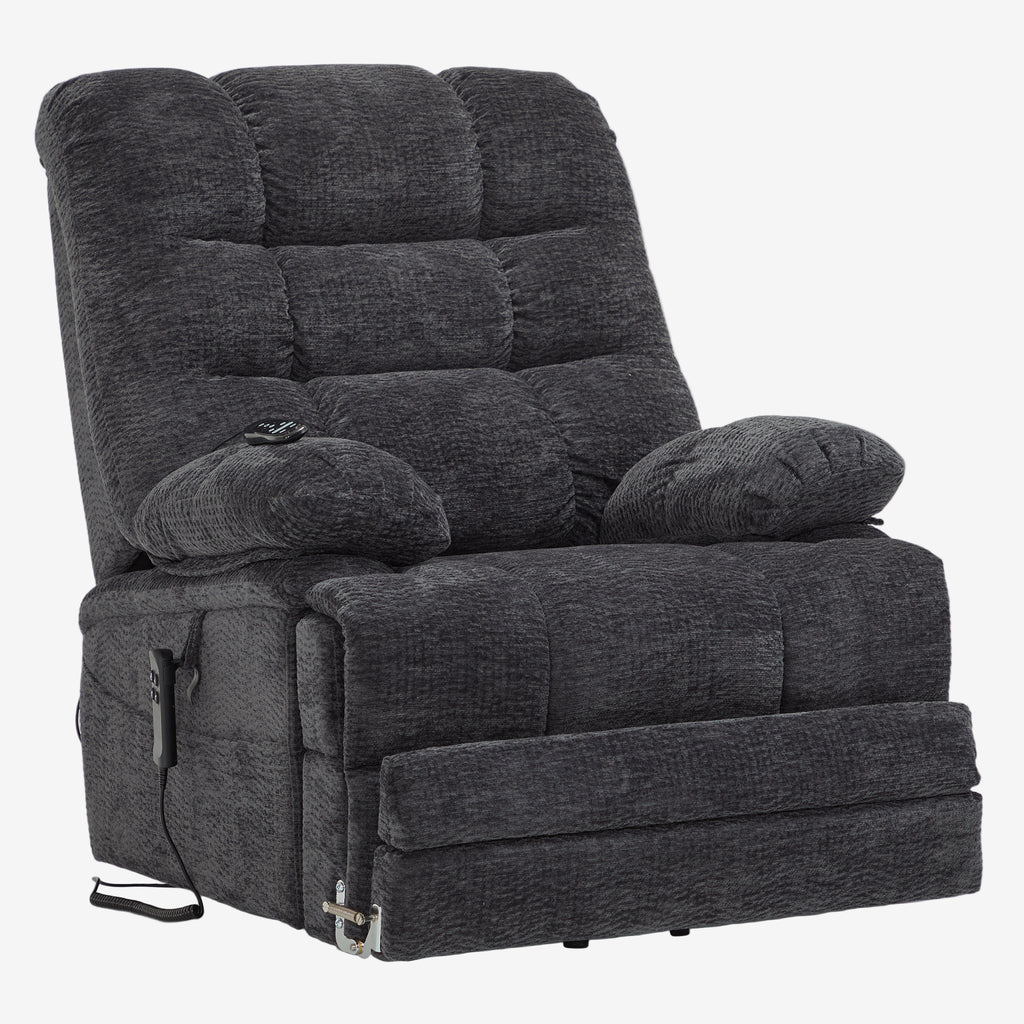 Big And Tall Lift Chair – 400lb, Dual Motor, Lay Flat, Heat & Massage