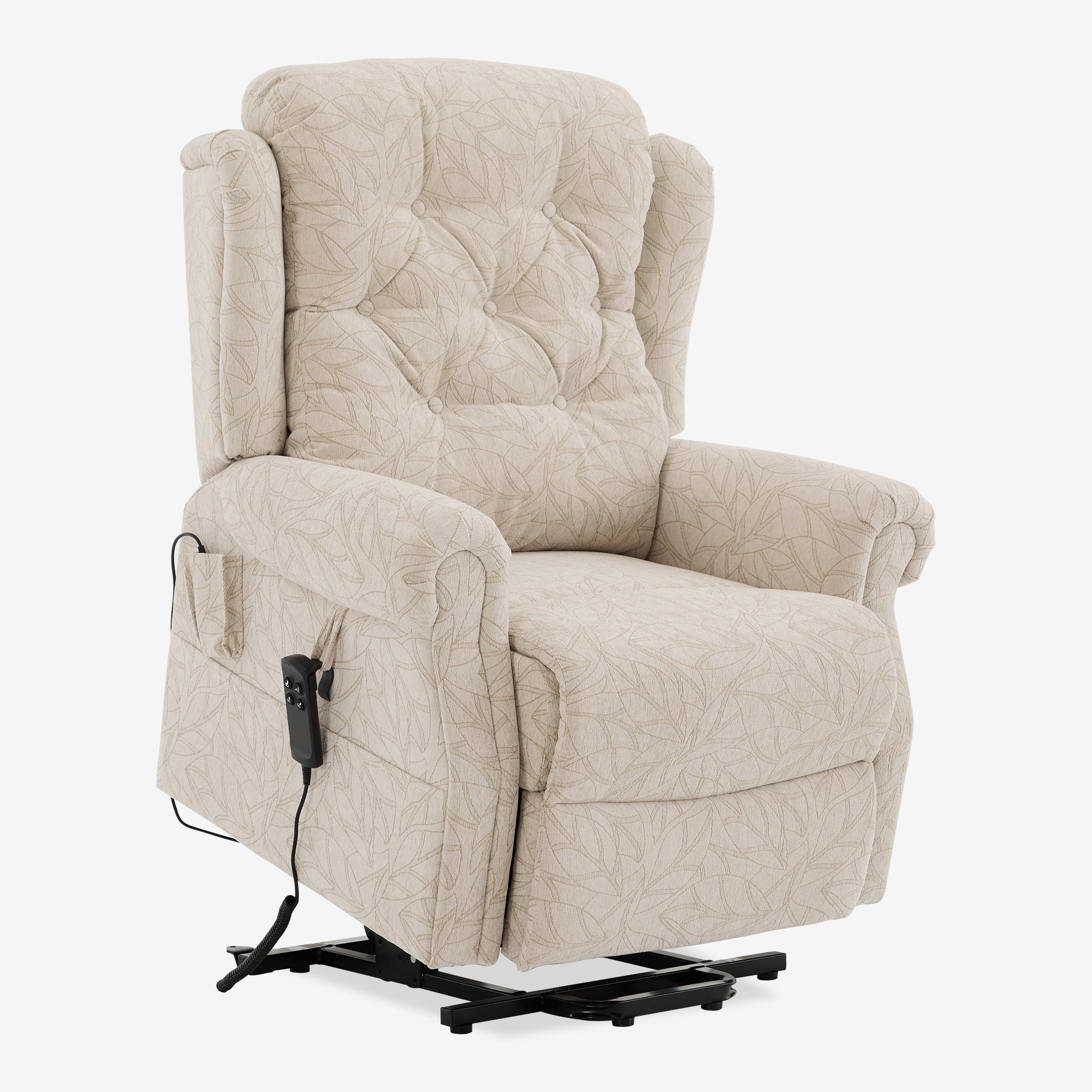 9199 Power Lift Recliner With Heat&Massage(Medium, Jacquard Chenille Beige)