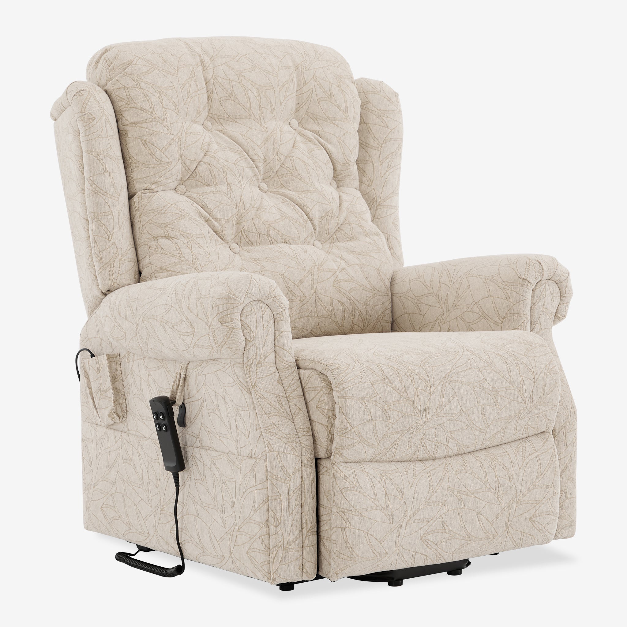 9199 Power Lift Recliner With Heat&Massage(Medium, Jacquard Chenille Beige)