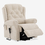 9199 Power Lift Recliner With Heat&Massage(Medium, Jacquard Chenille Beige)