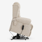 9199 Power Lift Recliner With Heat&Massage(Medium, Jacquard Chenille Beige)