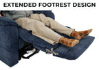 Big Tall Man Recliner With Extended Footrest, 400LB, Heat & Massage