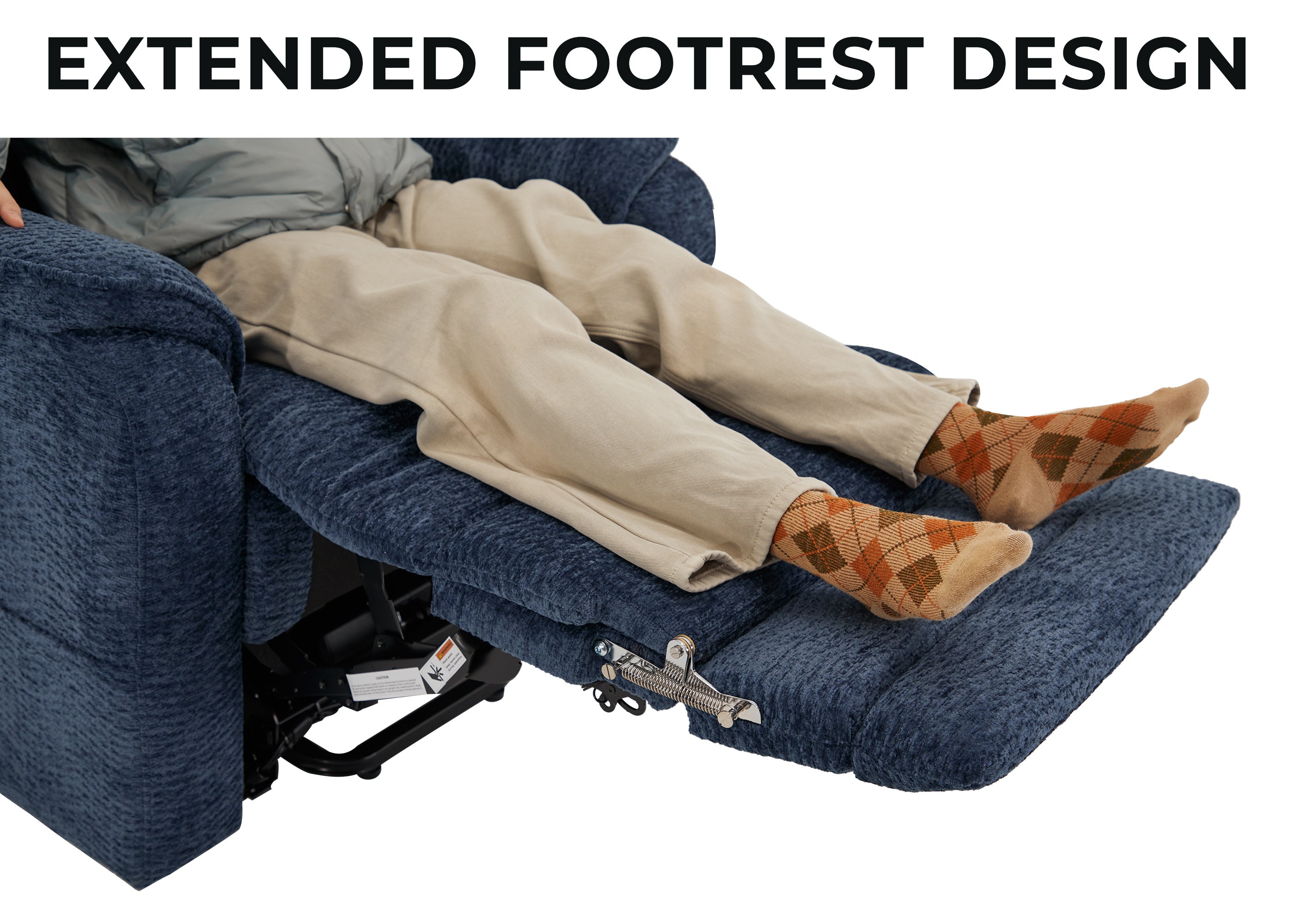 Big Tall Man Recliner With Extended Footrest, 400LB, Heat & Massage