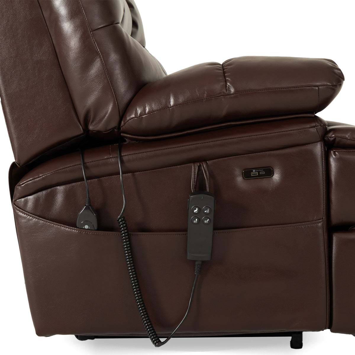 9205L Big & Tall Power Lift Recliner – Extended Footrest, Dual Motor, Heat & Massage, 400 lbs