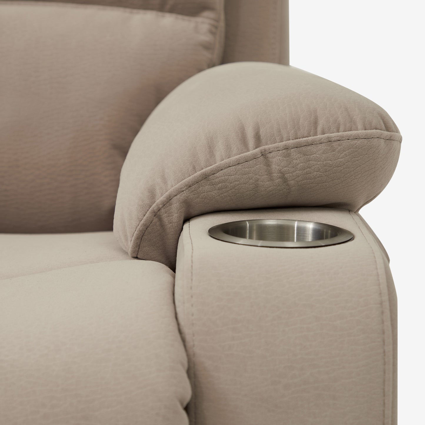 Lay Flat Recliner With Heat And Massage With Cup Holder