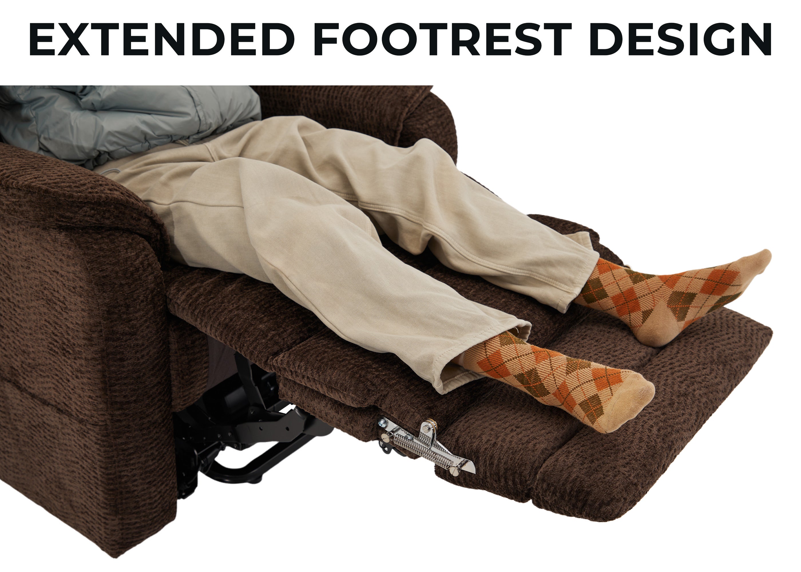 Power Recliner For Big And Tall-Extended Footrest, 400lb, Heat & Massage