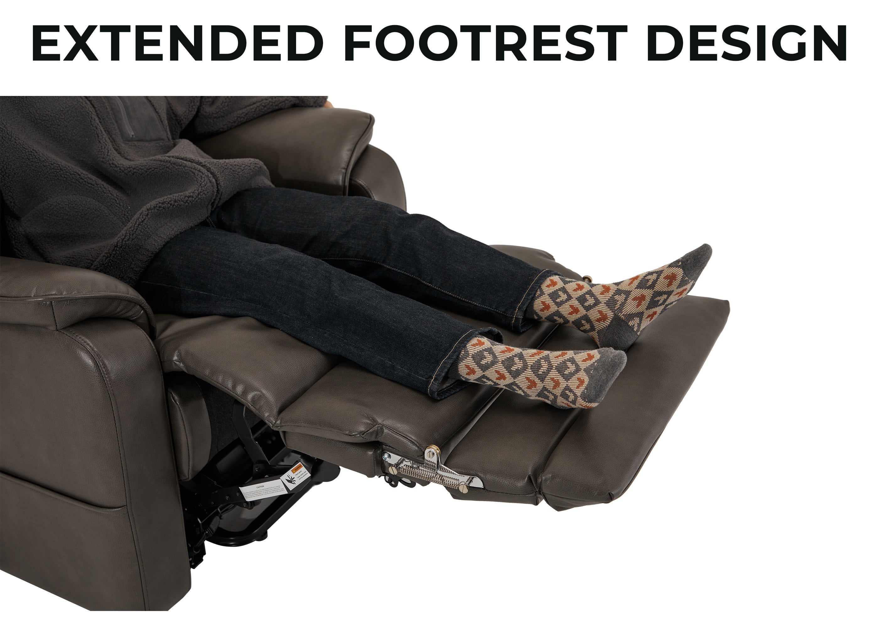 Tall Man Lift Recliner With Extended Footrest, 400 lb, Heat & Massage
