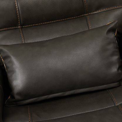 9206 Power Lift Lay Flat Recliner With Pull-Out Cup Holder(Large, Faux Leather Gray)