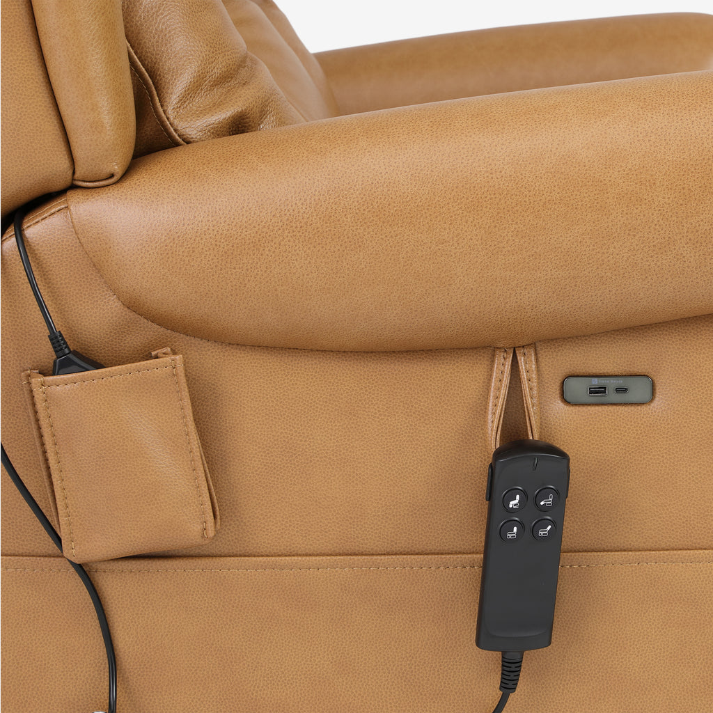 Leather Power Lift Recliner – Dual Motor & Infinite Position