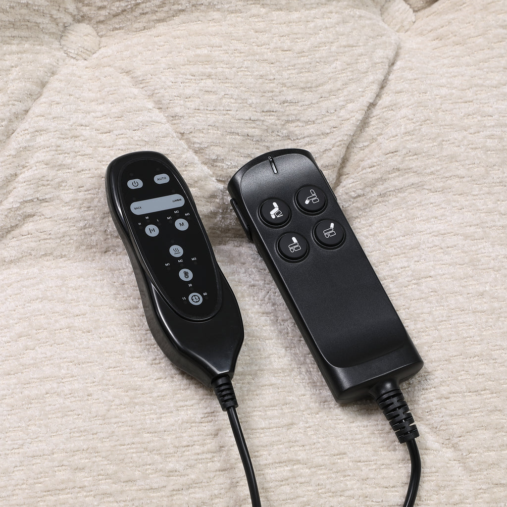 Lay Flat Lift Chair Recliner - Daul Motor, Heat & Massage