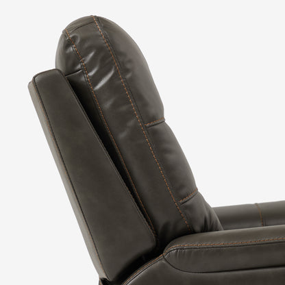 9206 Power Lift Recliner(Large, Faux Leather Gray)