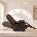 9205L Big & Tall Power Lift Recliner – Extended Footrest, Dual Motor, Heat & Massage, 400 lbs