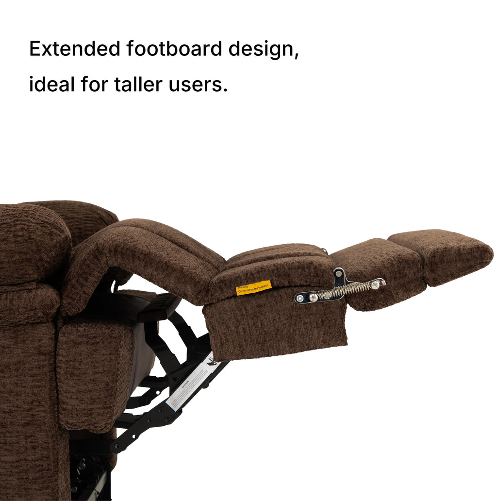 9205L Big & Tall Power Lift Recliner – Extended Footrest, Dual Motor, Heat & Massage, 400 lbs