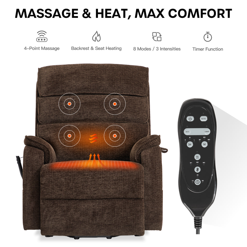 Oversized Lift Chairs With Heat & Massage And Infinite Positon