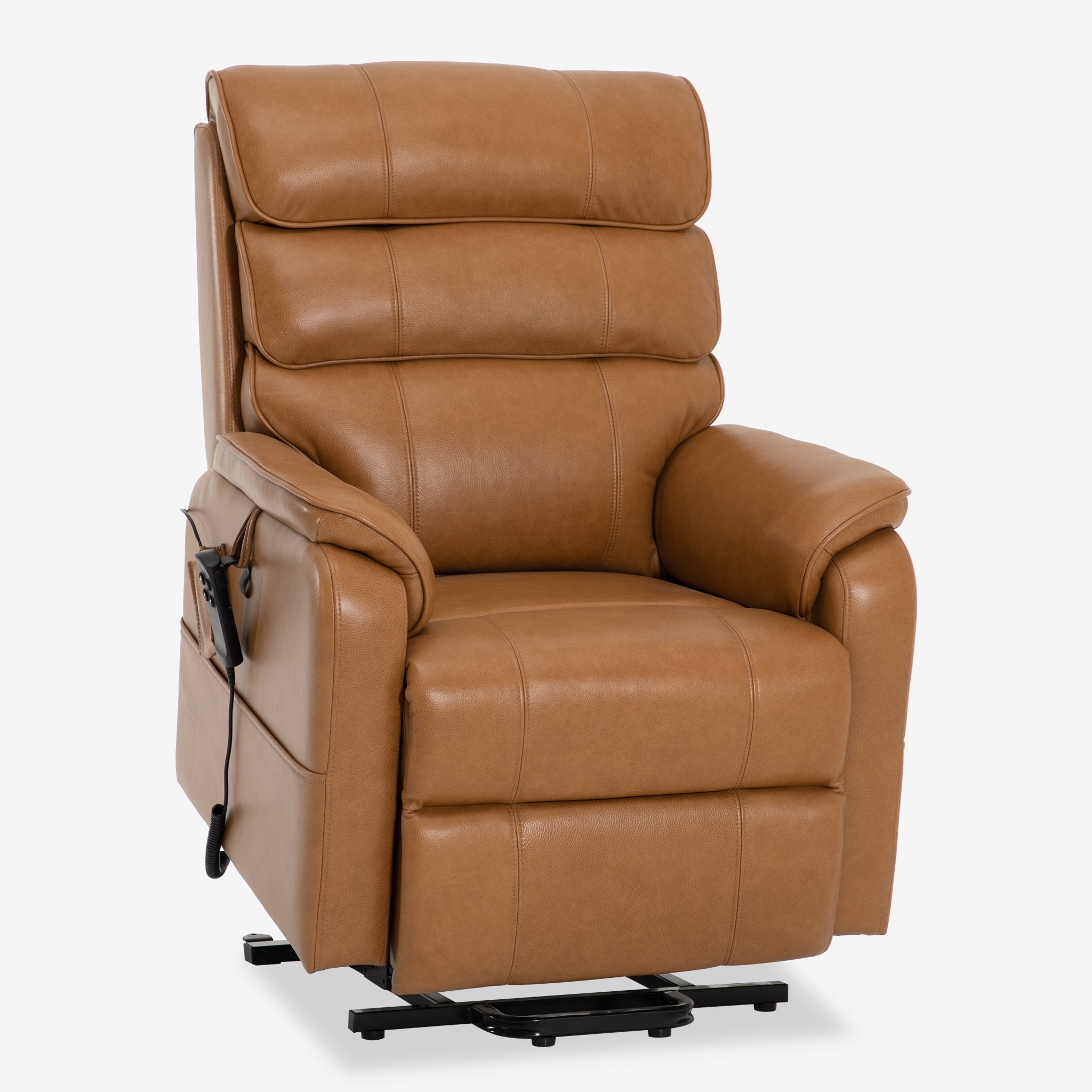 Power Lift Chair With Heat And Massage, Top Grain, Infinite Position