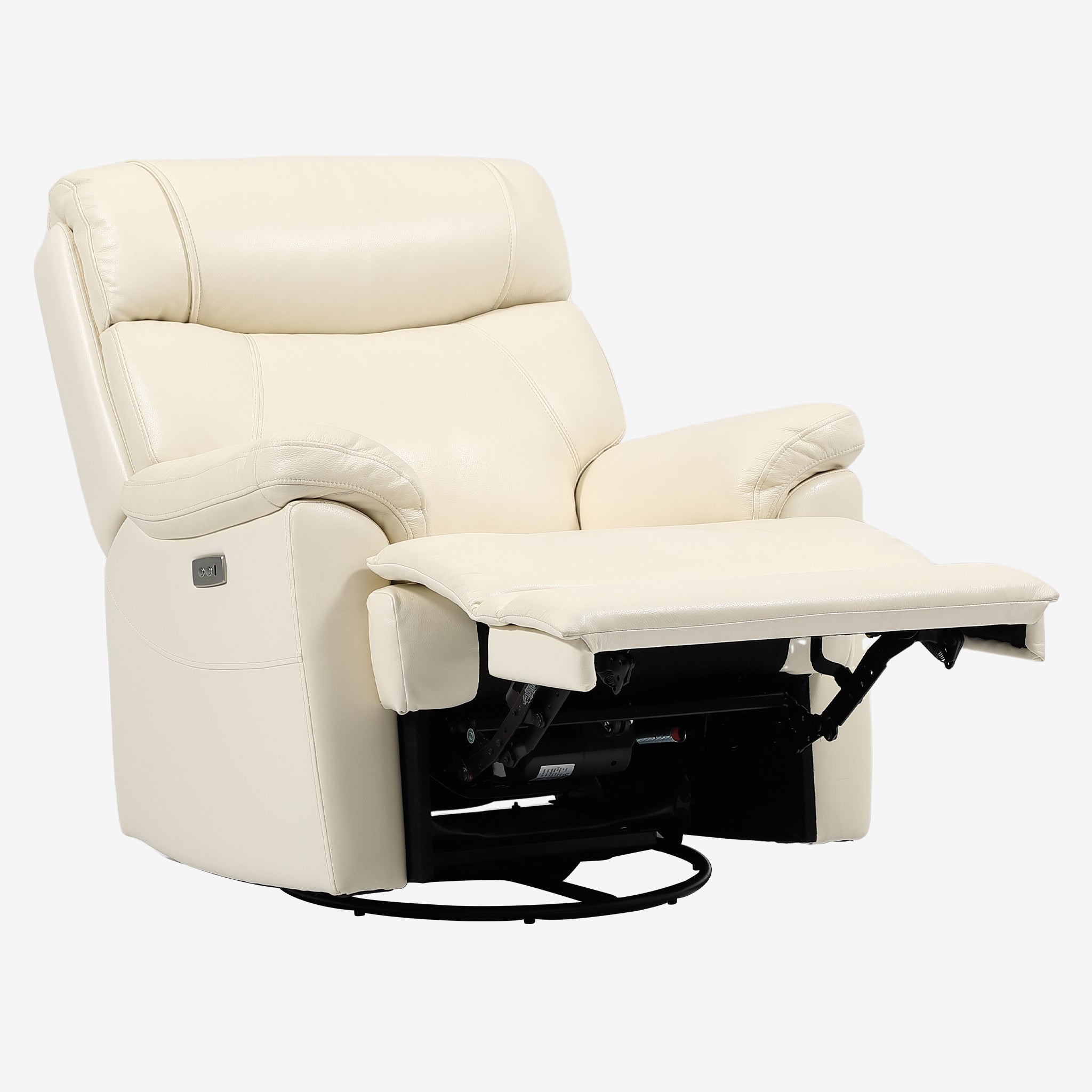 9221 Swivel Recliner Chair – 270° Rotation, Rocking, Top-Grain Leather, Ultra-Quiet Motor