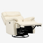9221 Swivel Recliner Chair – 270° Rotation, Rocking, Top-Grain Leather, Ultra-Quiet Motor