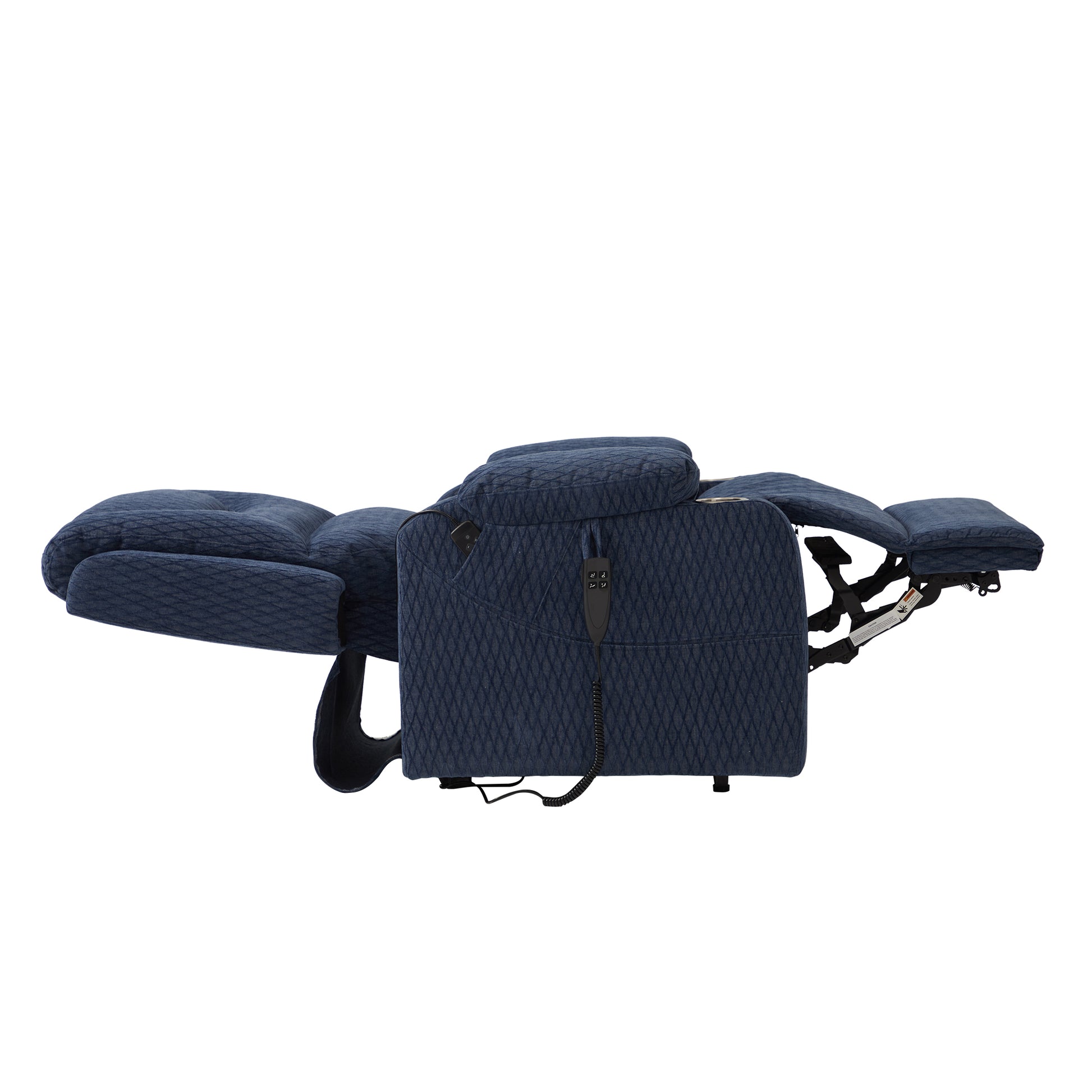 9196 Power Lift Lay Flat Recliner With Heat Massage And Cup Holder(Large)