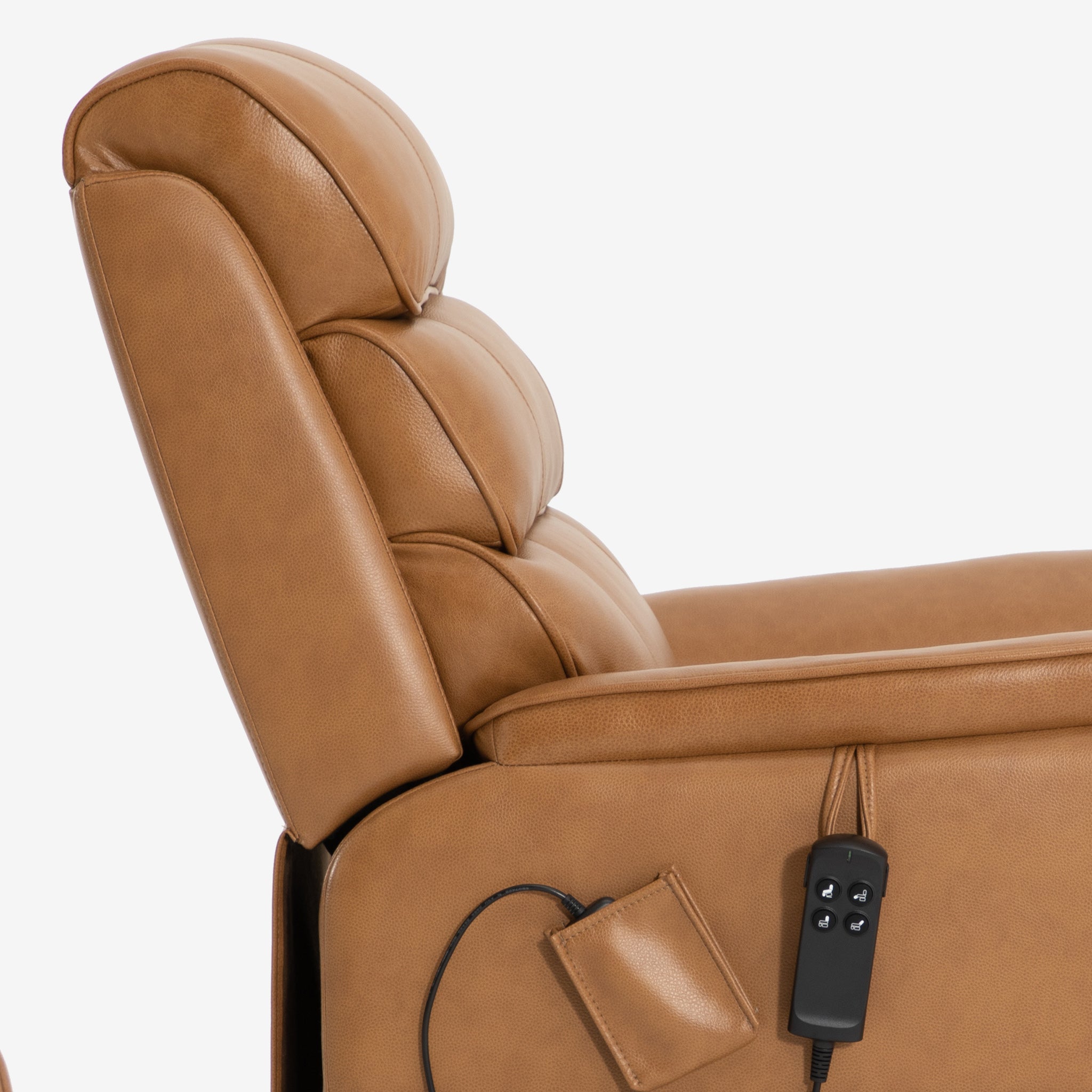 Power Lift Chair With Heat And Massage, Top Grain, Infinite Position