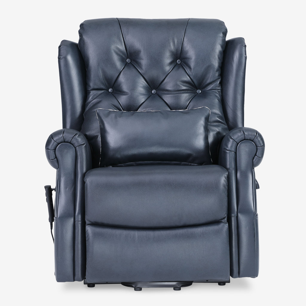 Dual Motor Real Leather Lift Chair with Infinite Position