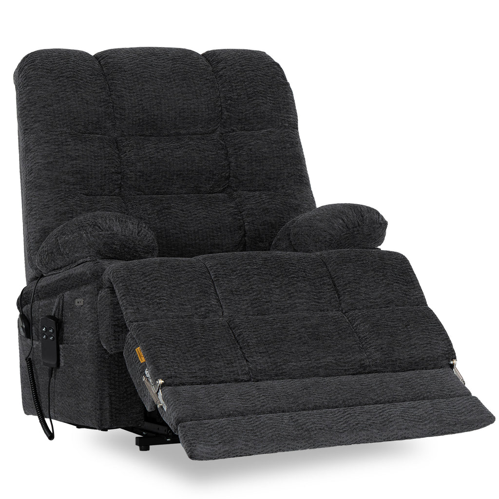 9205L Big & Tall Power Lift Recliner – Extended Footrest, Dual Motor, Heat & Massage, 400 lbs