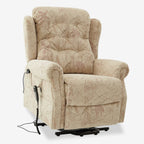 9199 Power Lift Recliner With Heat&Massage(Medium, Jacquard Chenille Beige Yellow)