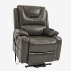 9196 Large Power Lift Recliner – Dual Motor, Cup Holder, Lay Flat, Heat & Massage