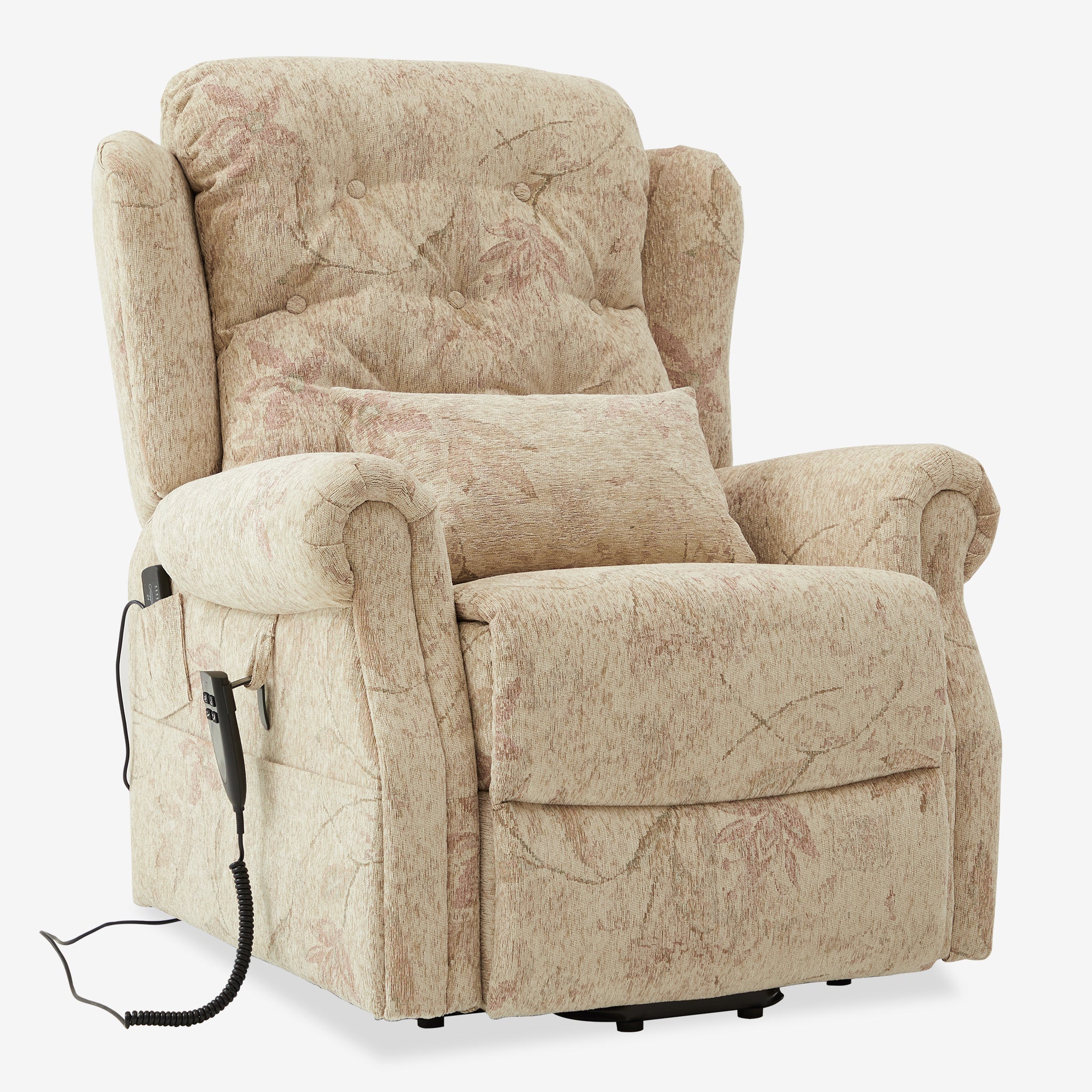 9199 Power Lift Recliner With Heat&Massage(Medium, Jacquard Chenille Beige Yellow)