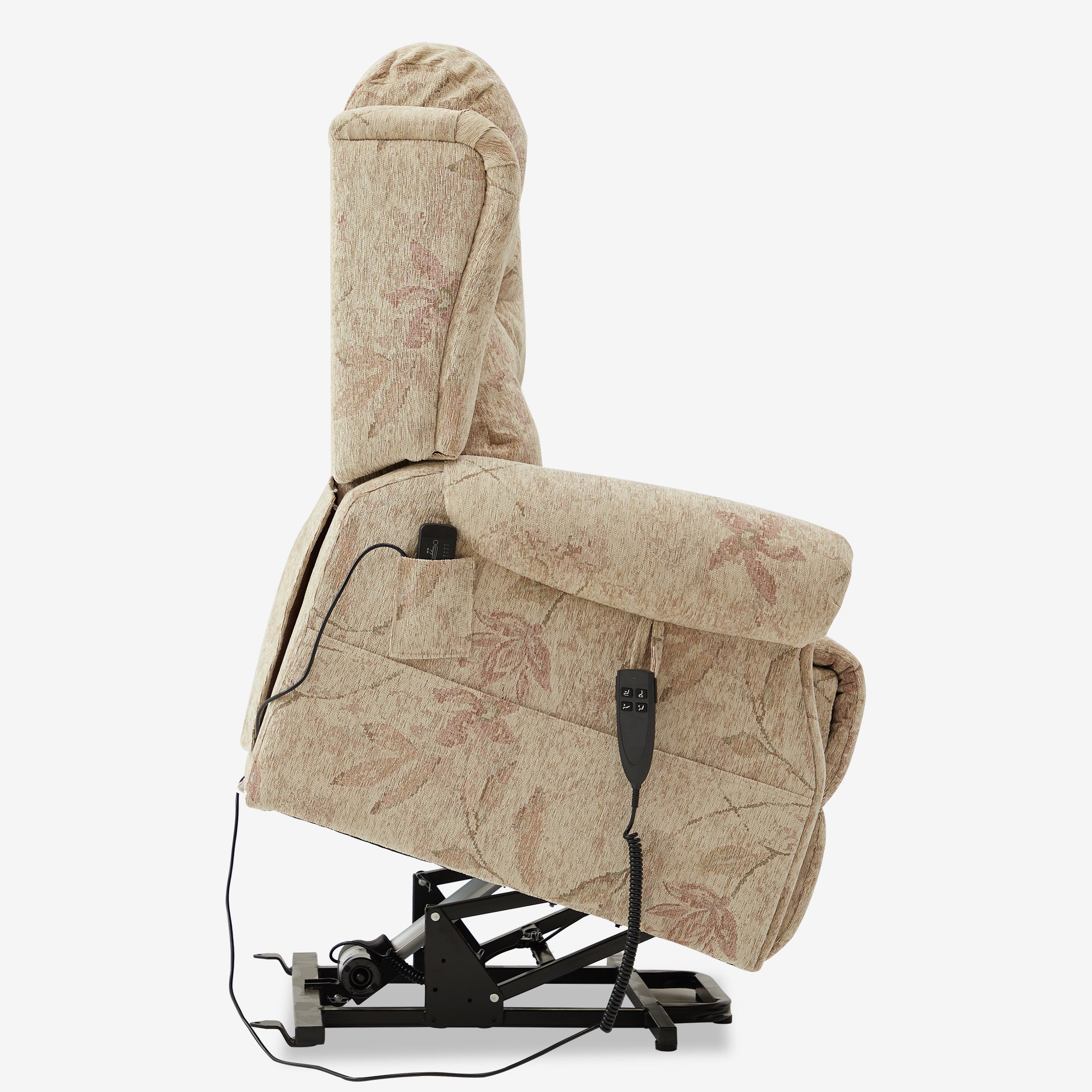 9199 Power Lift Recliner With Heat&Massage(Medium, Jacquard Chenille Beige Yellow)