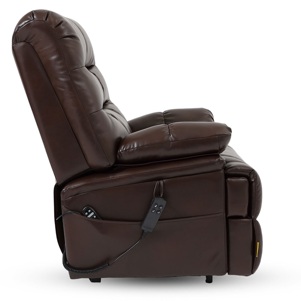 Extra Wide Heavy Duty Lift Chair - 500 LBS, 30.5" Seat, Heat Massage