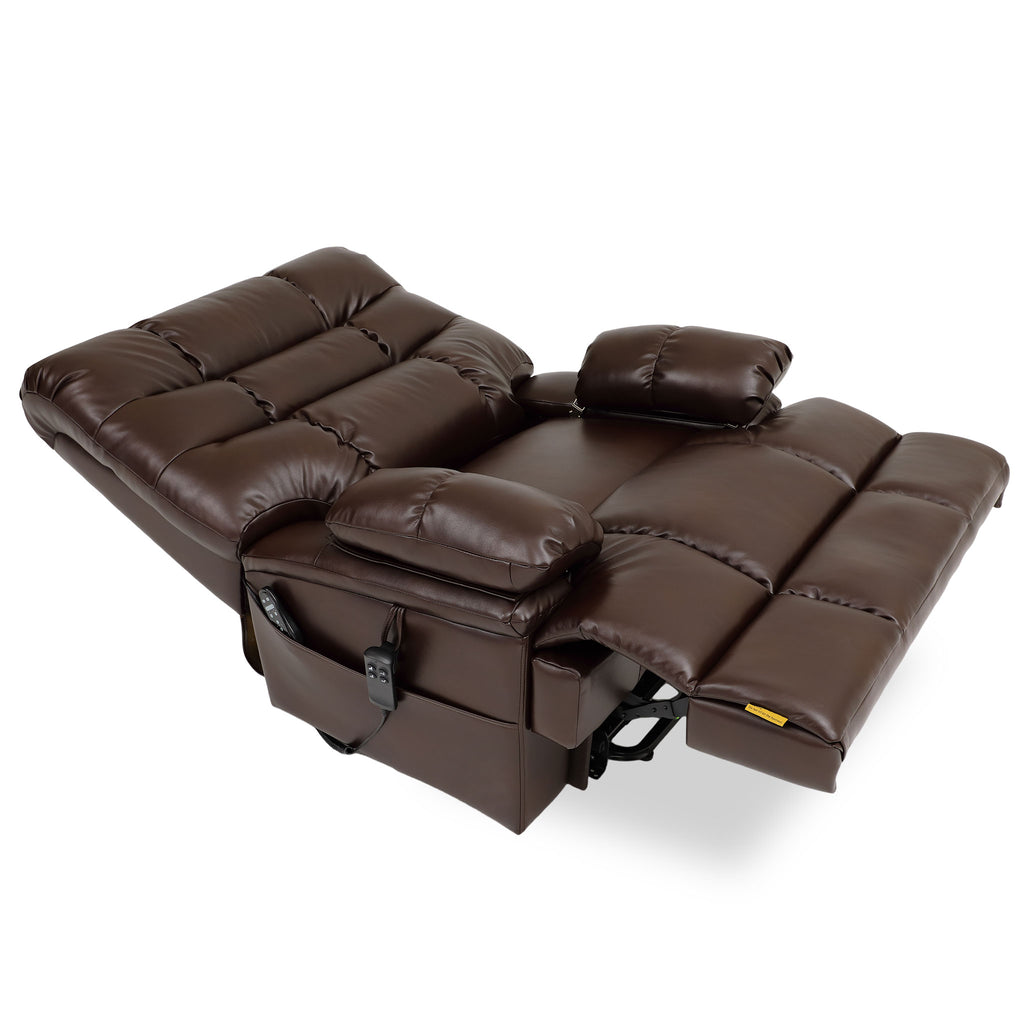 Extra Wide Heavy Duty Lift Chair - 500 LBS, 30.5" Seat, Heat Massage