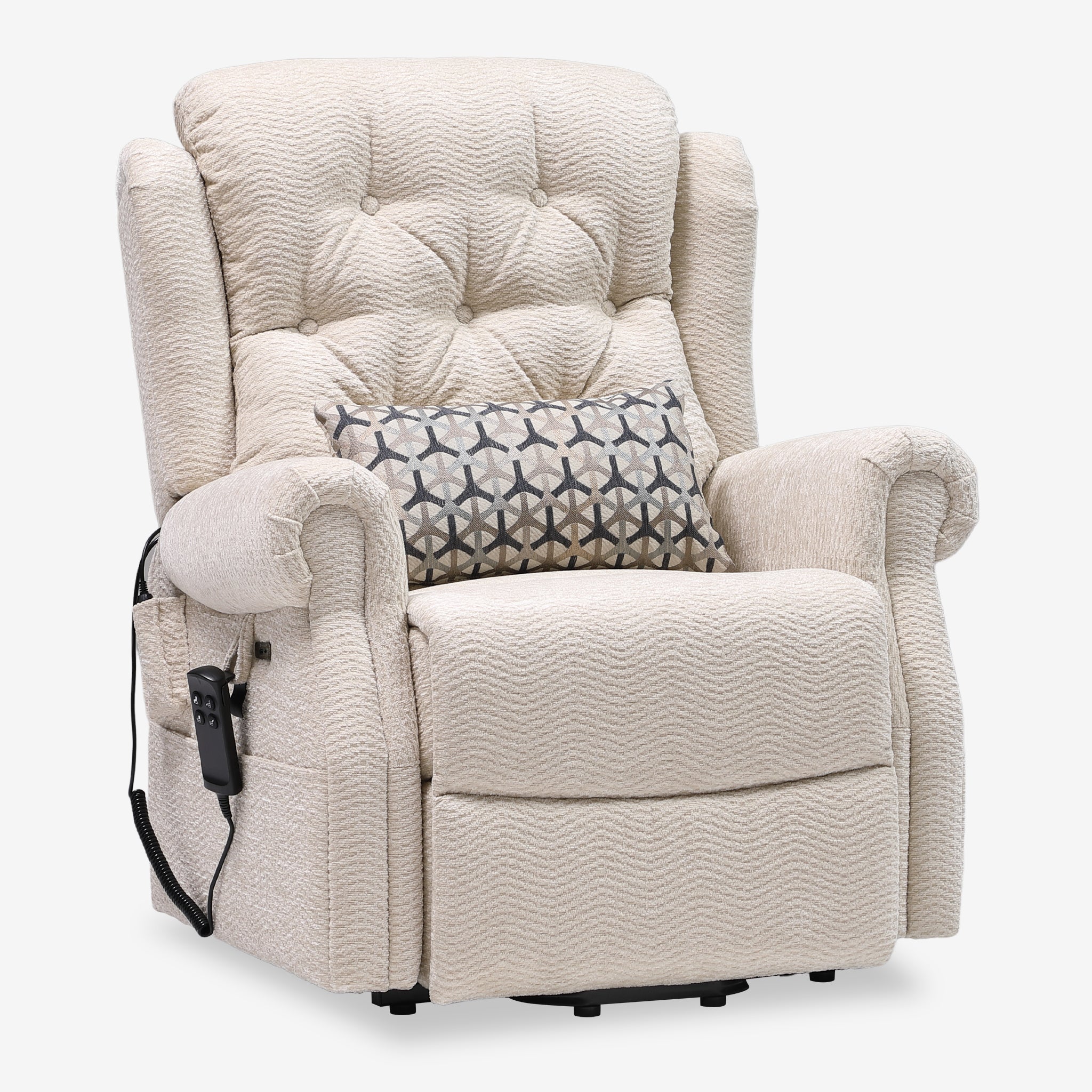 Lay Flat Lift Chair Recliner - Daul Motor, Heat & Massage