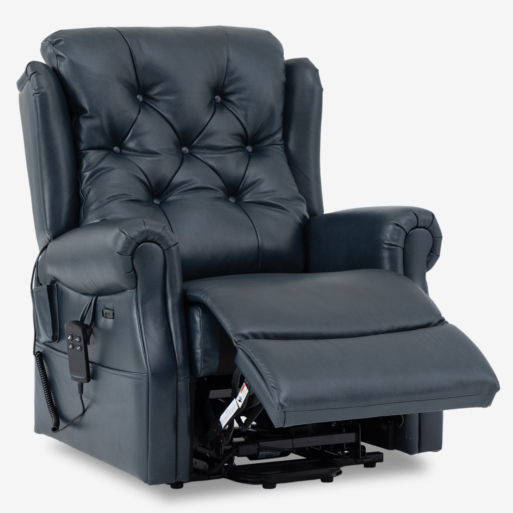 Dual Motor Real Leather Lift Chair with Infinite Position