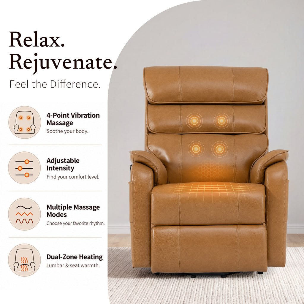 9188 Pro Medium Power Lift Recliner – Triple Motor, Adjustable Headrest, Lay Flat, Heat & Massage