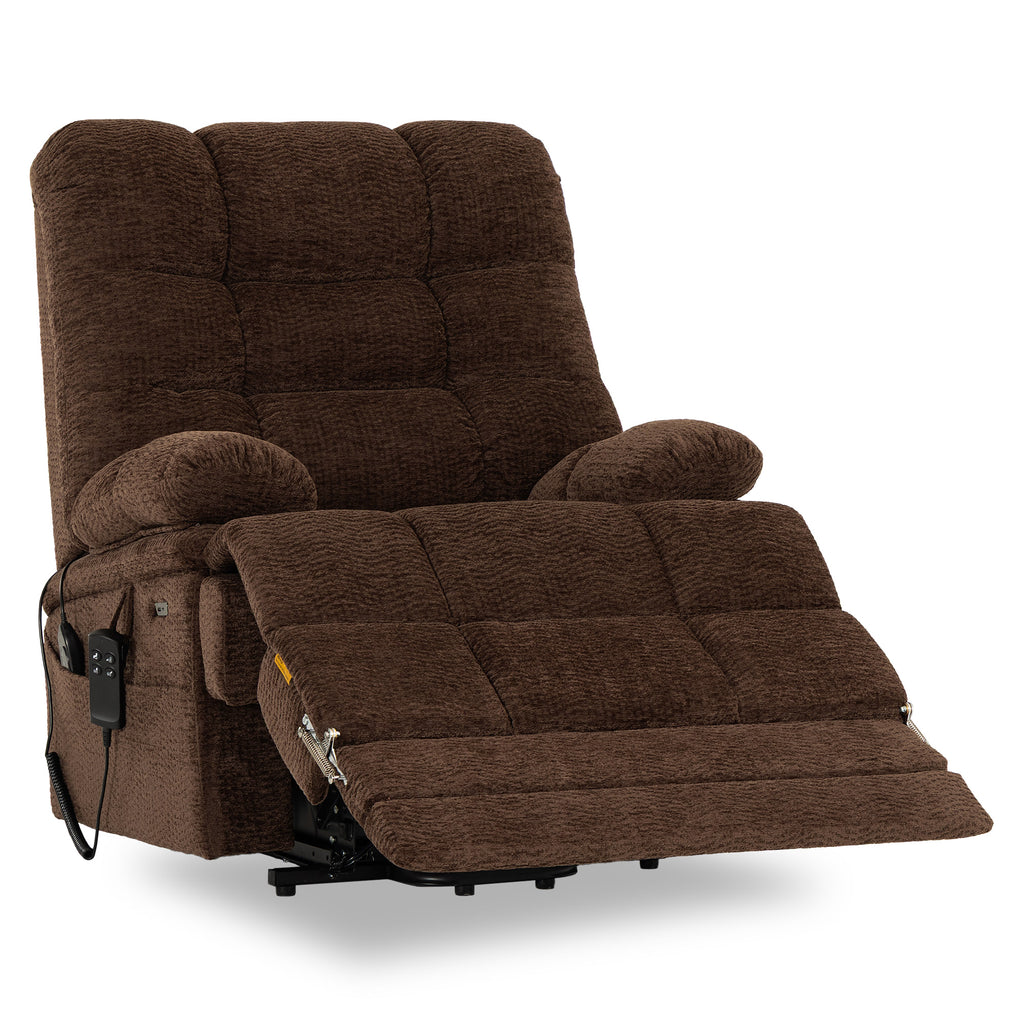 9205L Big & Tall Power Lift Recliner – Extended Footrest, Dual Motor, Heat & Massage, 400 lbs