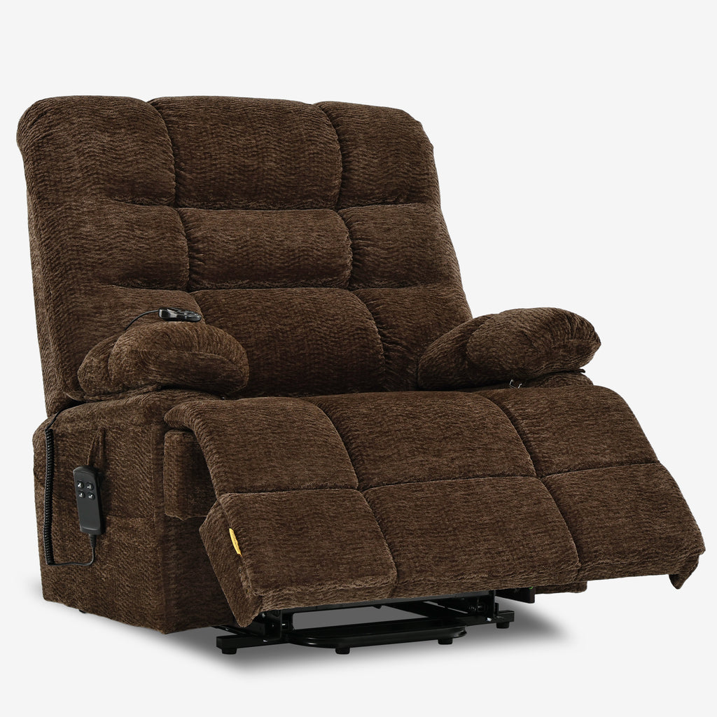 9205 EW500 Extra-Wide Big Man Power Lift Recliner - Triple Motor, 500 LBS, Heat & Massage