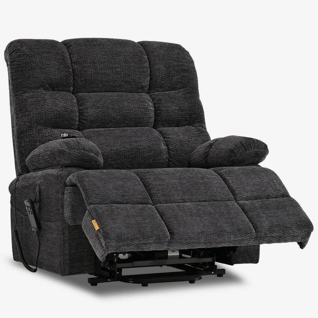 9205 EW500 Extra-Wide Big Man Power Lift Recliner - Triple Motor, 500 LBS, Heat & Massage