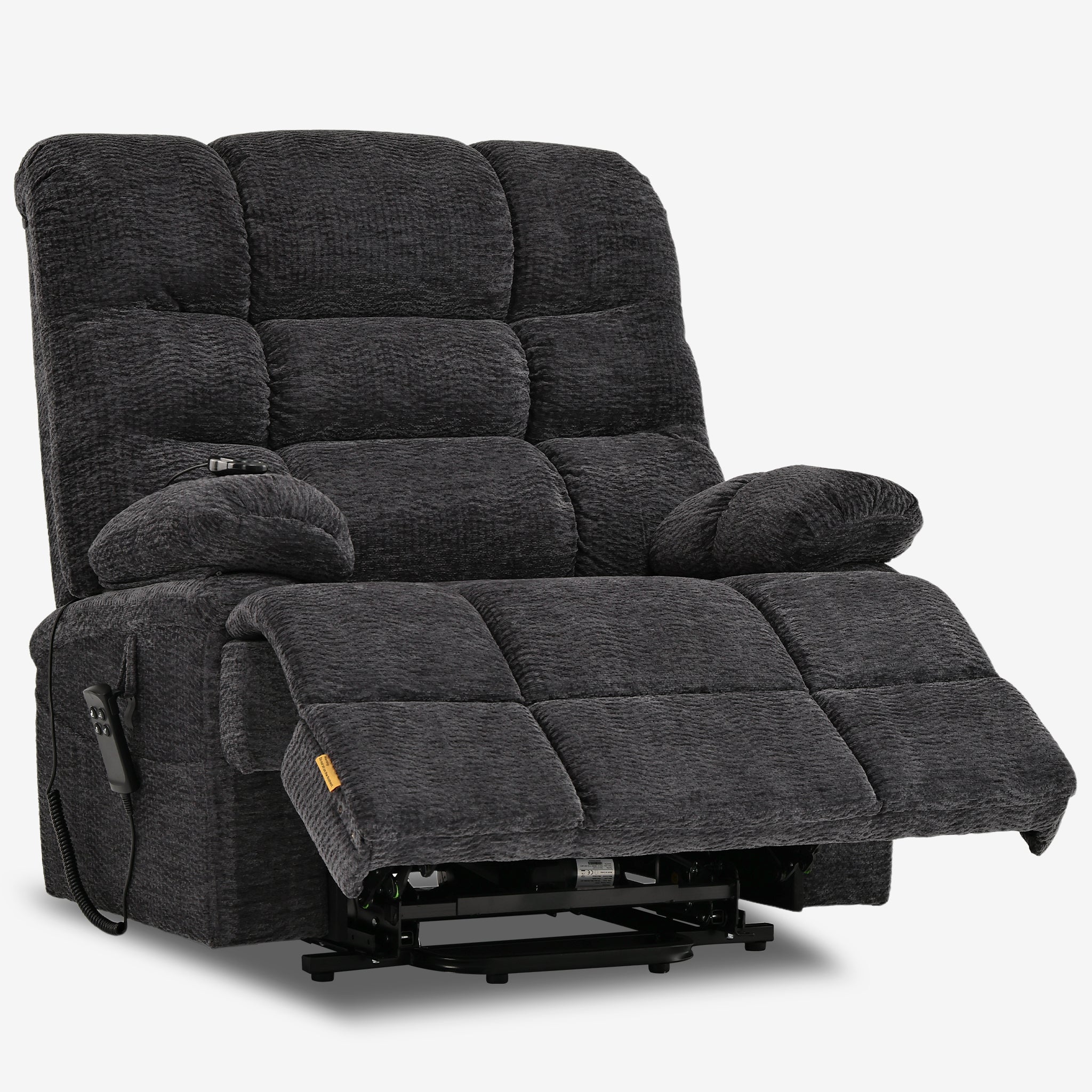 9205 EW500 Extra-Wide Big Man Power Lift Recliner - Triple Motor, 500 LBS, Heat & Massage