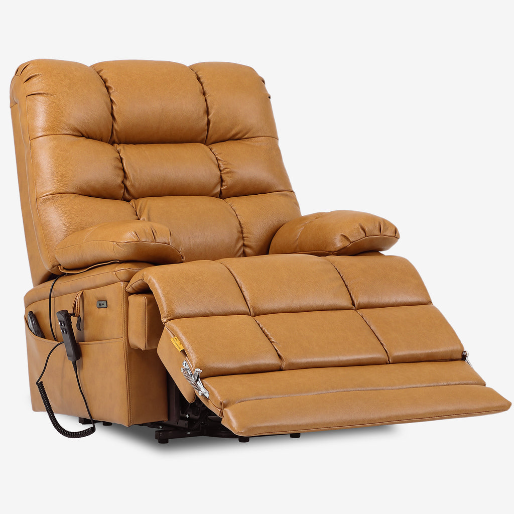 Big And Tall Recliners 400 Lbs - Extended Footrest, Heat Massage