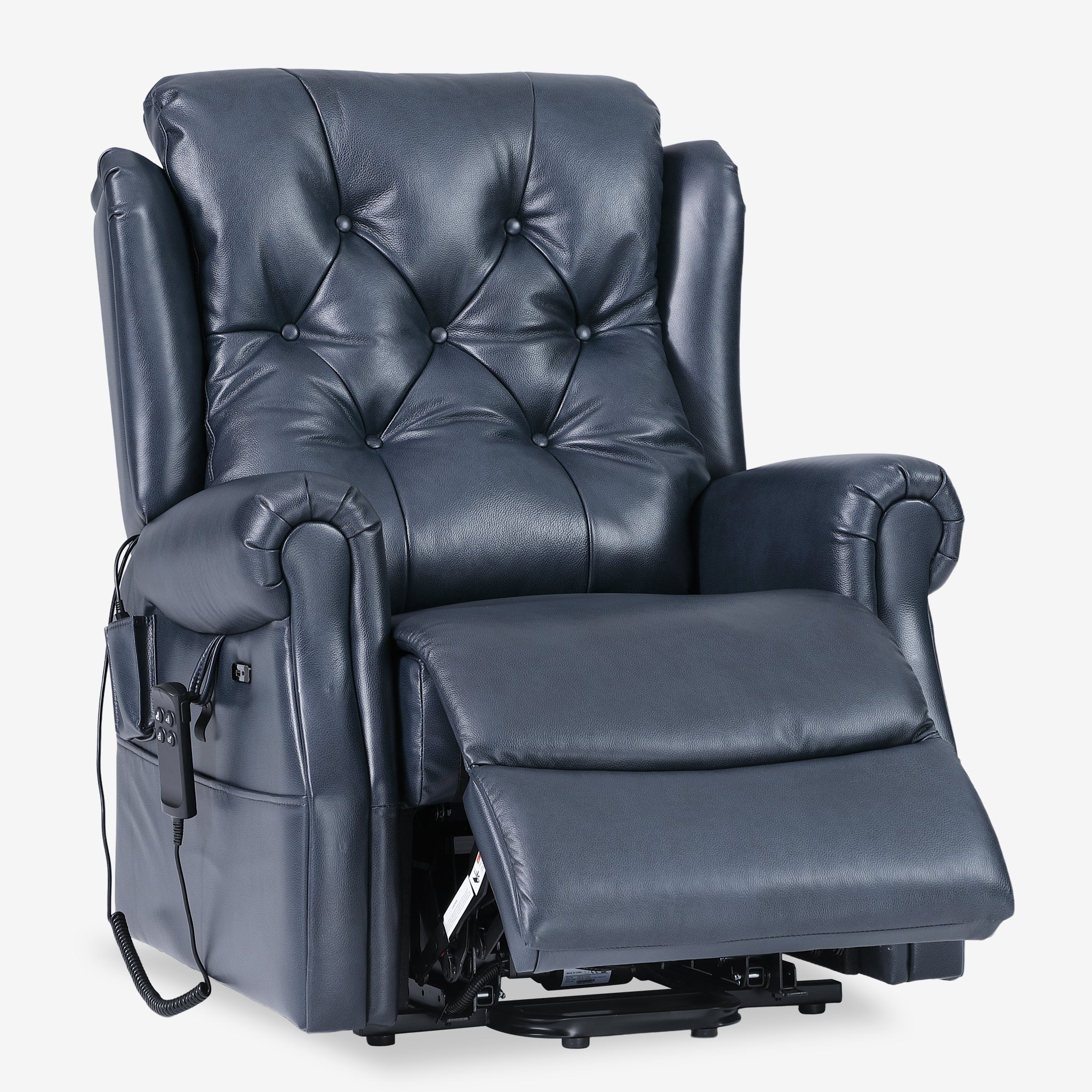 Dual Motor Real Leather Lift Chair with Infinite Position