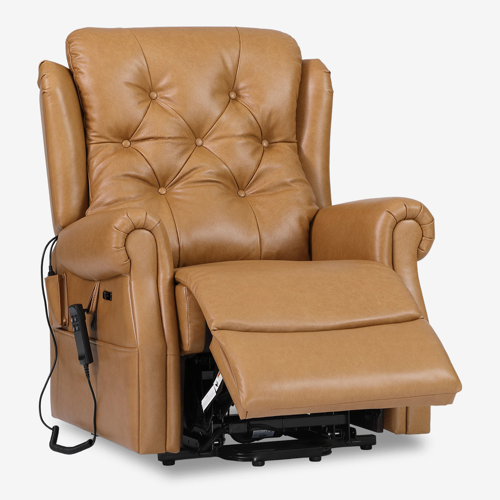 Leather Power Lift Recliner – Dual Motor & Infinite Position