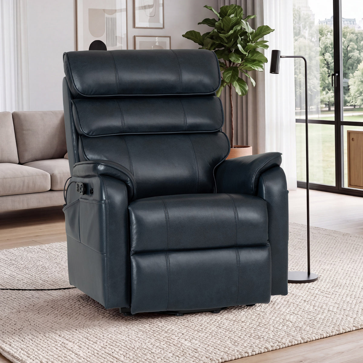 9188 Pro Medium Power Lift Recliner – Triple Motor, Adjustable Headrest, Lay Flat, Heat & Massage