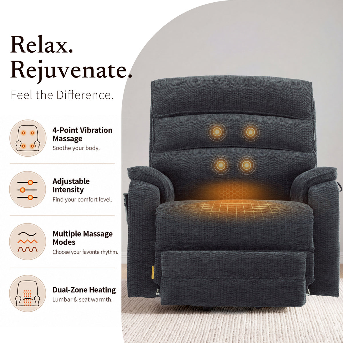 9188 EWT500 Heavy Duty Power Lift Recliner – Triple Motor, 500 LBS, Extra Wide