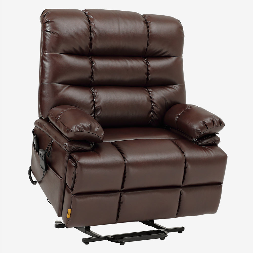 Extra Wide Heavy Duty Lift Chair - 500 LBS, 30.5" Seat, Heat Massage